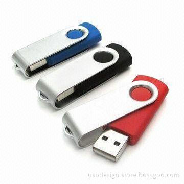 Classic Twister USB Flash Drives, Metal and Rubber Housing, Suitable for Promotional Purposes